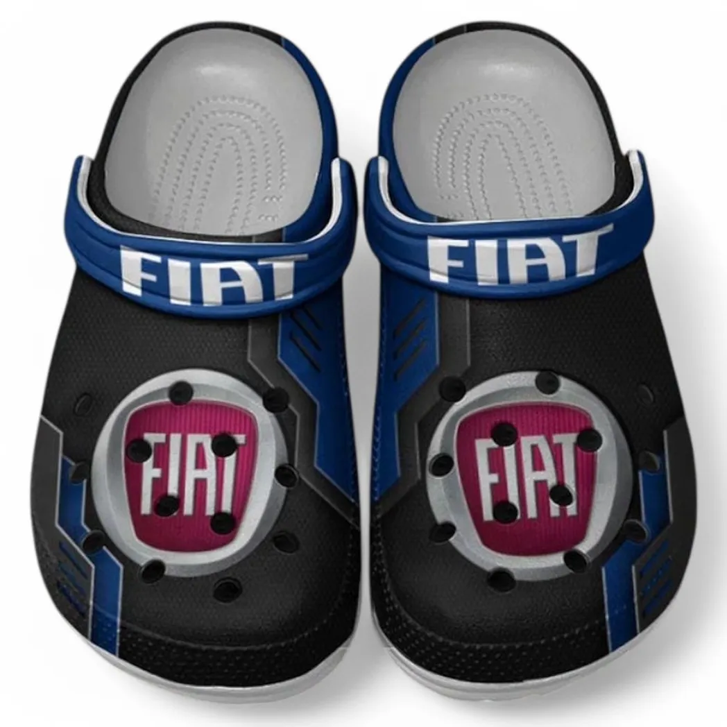 Fiat Crocs Shoes, Clogs Men Women, Gift For Fiat Fan CAR185031525285 - Blue