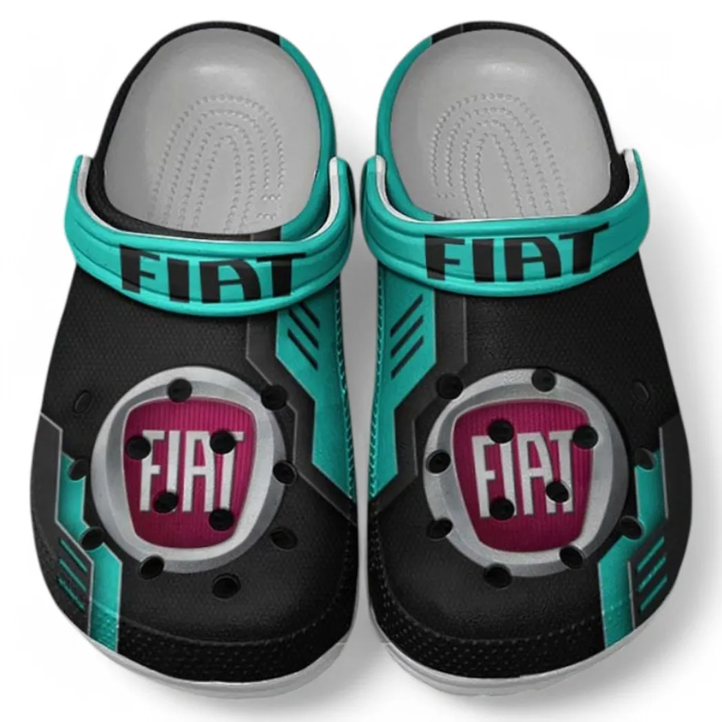 Fiat Crocs Shoes, Clogs Men Women, Gift For Fiat Fan CAR185031525285 - Cyan