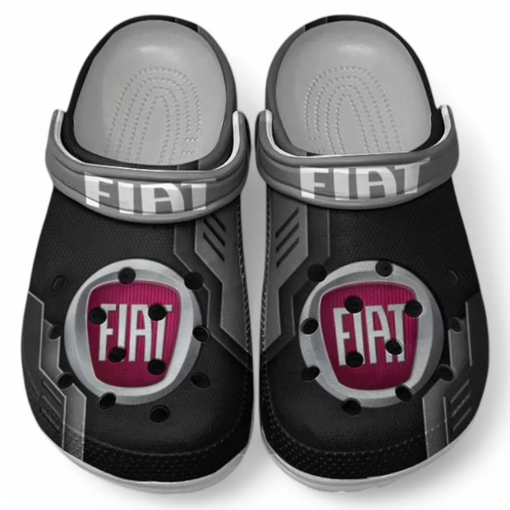 Fiat Crocs Shoes, Clogs Men Women, Gift For Fiat Fan CAR185031525285 - Gray