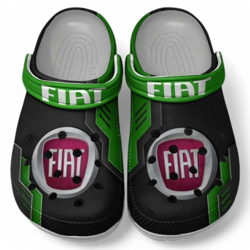 Fiat Crocs Shoes, Clogs Men Women, Gift For Fiat Fan CAR185031525285 - Green