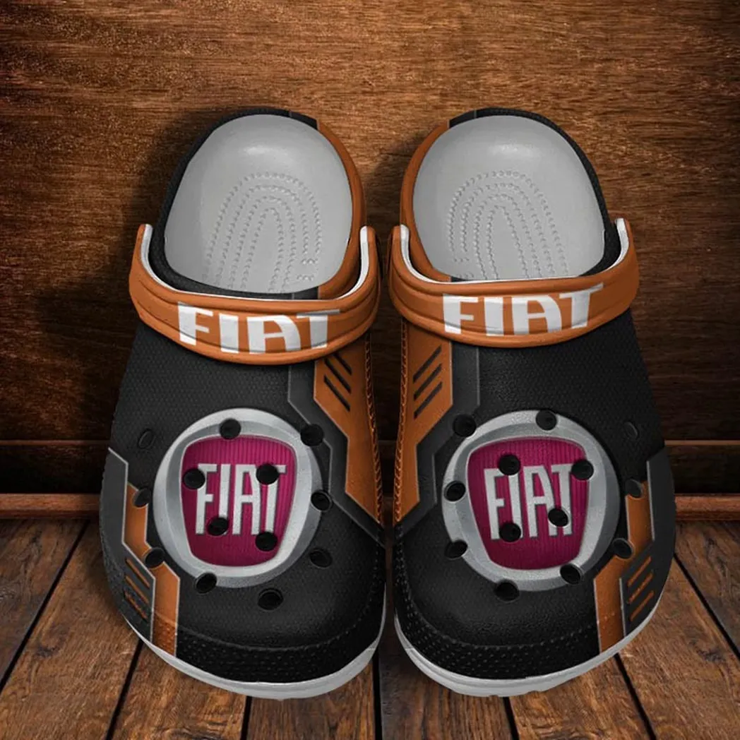 fiat crocs shoes clogs men women gift for fiat fan car185031525285 orange faumi