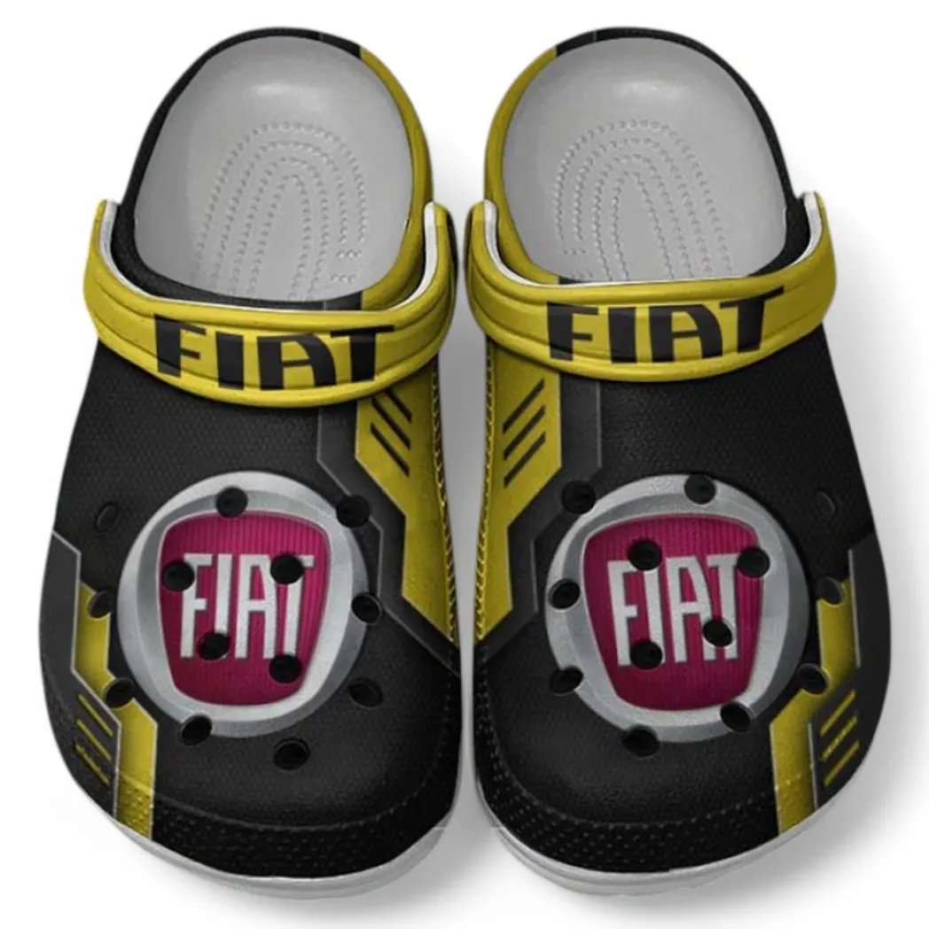 Fiat Crocs Shoes, Clogs Men Women, Gift For Fiat Fan CAR185031525285 - Yellow