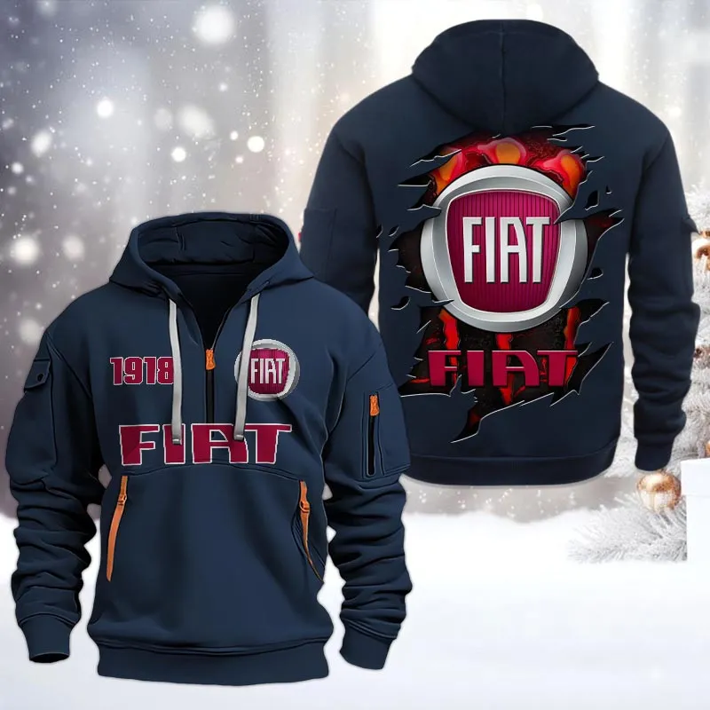 fiat half zip hoodie all over print half zip hoodies for men car198032775 navy 5vjrp