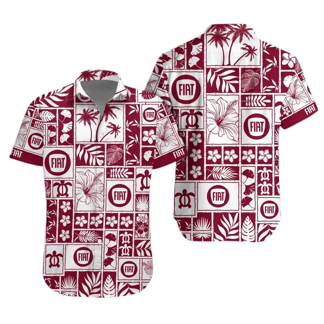 fiat hawaiian shirt for men gift for fiat lovers gift for him husband boyfriend car35021425082 1