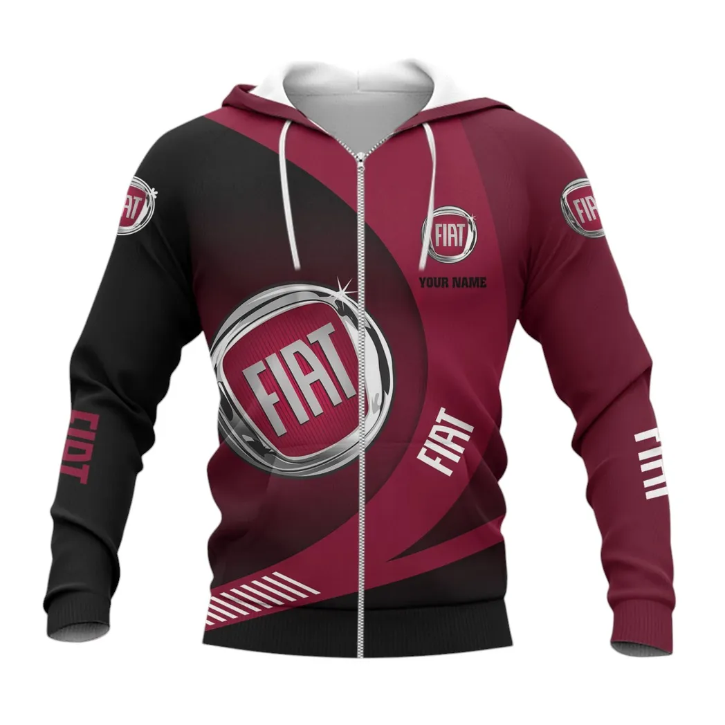 Fiat Zipper Hoodie, Gift For Fiat Lovers, Gift For Him, Husband, Boyfriend CAR7402222520