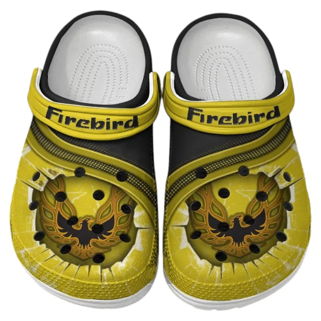Firebird Pontiac Crocs Clogs Men Women, Gift For Firebird Pontiac Fan CAR188032025140 - Yellow