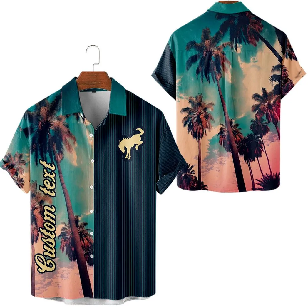 Ford Bronco Vintage Hawaiian Shirt Palm Custom, All Over Print Car Hawaiian Shirt CAR431041625360