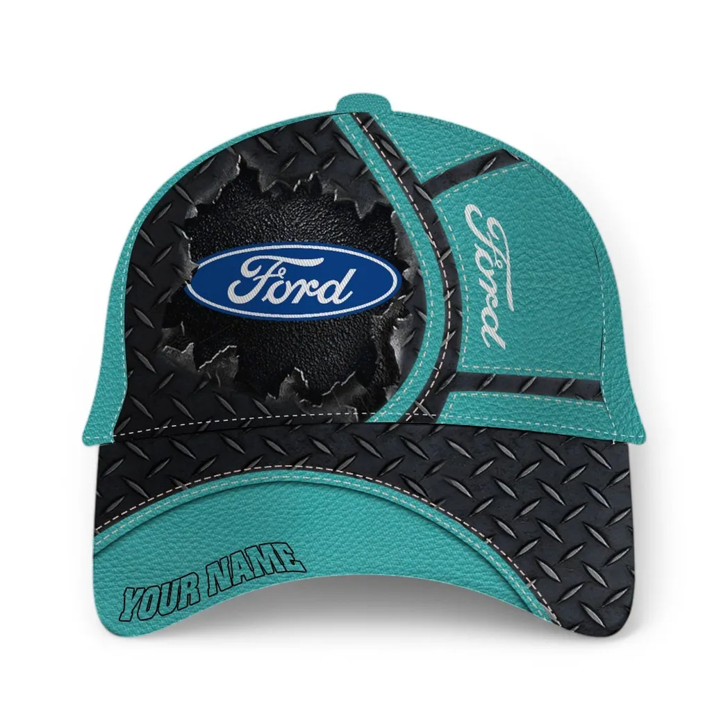 Ford Classic Cap, Gift For Ford Lovers, Gift For Him, Husband, Boyfriend - Cyan CAR49021825022-2