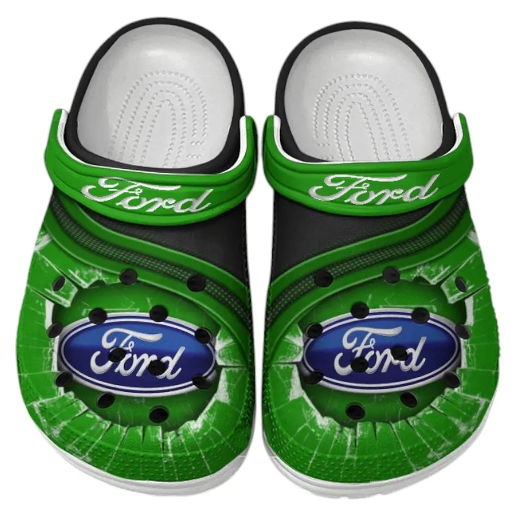 Ford Crocs Clogs Men Women, Gift For Ford Fan CAR188032025115 - Green