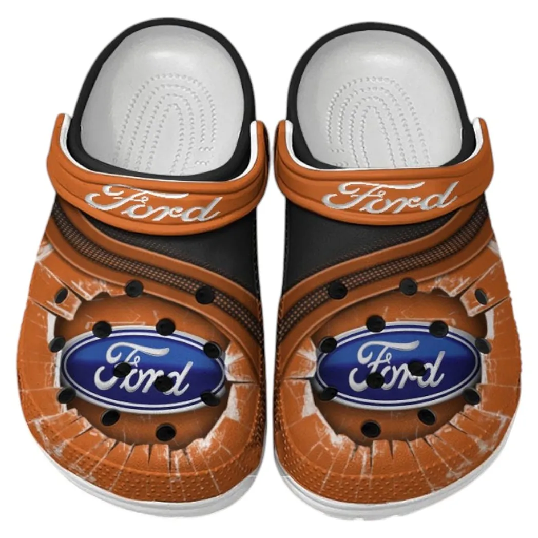 Ford Crocs Clogs Men Women, Gift For Ford Fan CAR188032025115 - Orange