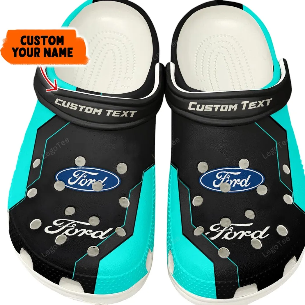Ford Crocs, Gift For Ford Lovers, Gift For Him, Husband, Boyfriend - Cyan CAR140021225564-3