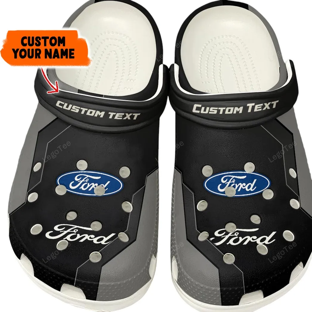 Ford Crocs, Gift For Ford Lovers, Gift For Him, Husband, Boyfriend - Gray CAR140021225564-4