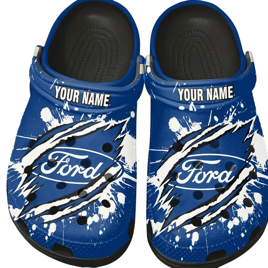Ford Crocs, Gift For Ford Lovers, Gift For Him, Husband, Boyfriend CAR15303042506 - Black