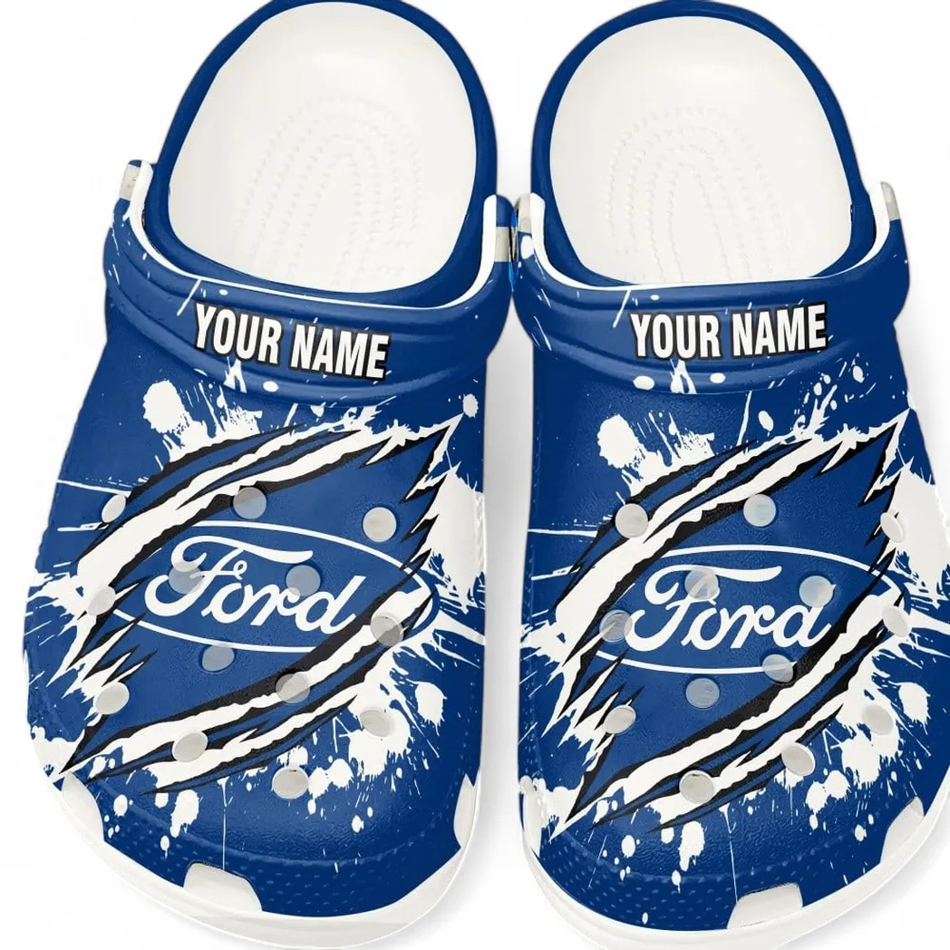 Ford Crocs, Gift For Ford Lovers, Gift For Him, Husband, Boyfriend CAR5602192528 - White