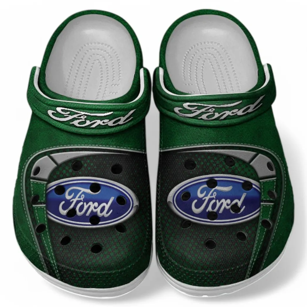 Ford Crocs Sandals For Men Women, Gift For Ford Fan CAR177031425557 - Green