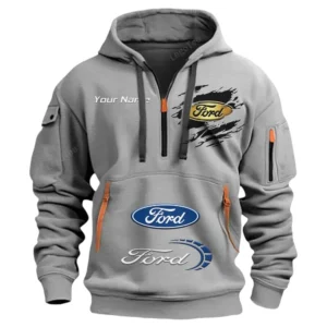 ford half zip hoodie car113021425778 best gift for him husband boyfriend gray vmyom