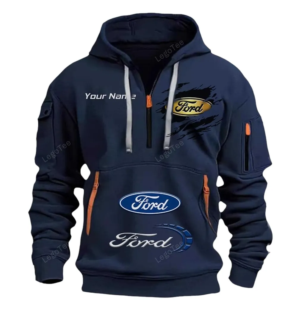 ford half zip hoodie car113021425778 best gift for him husband boyfriend navy 5ds6d