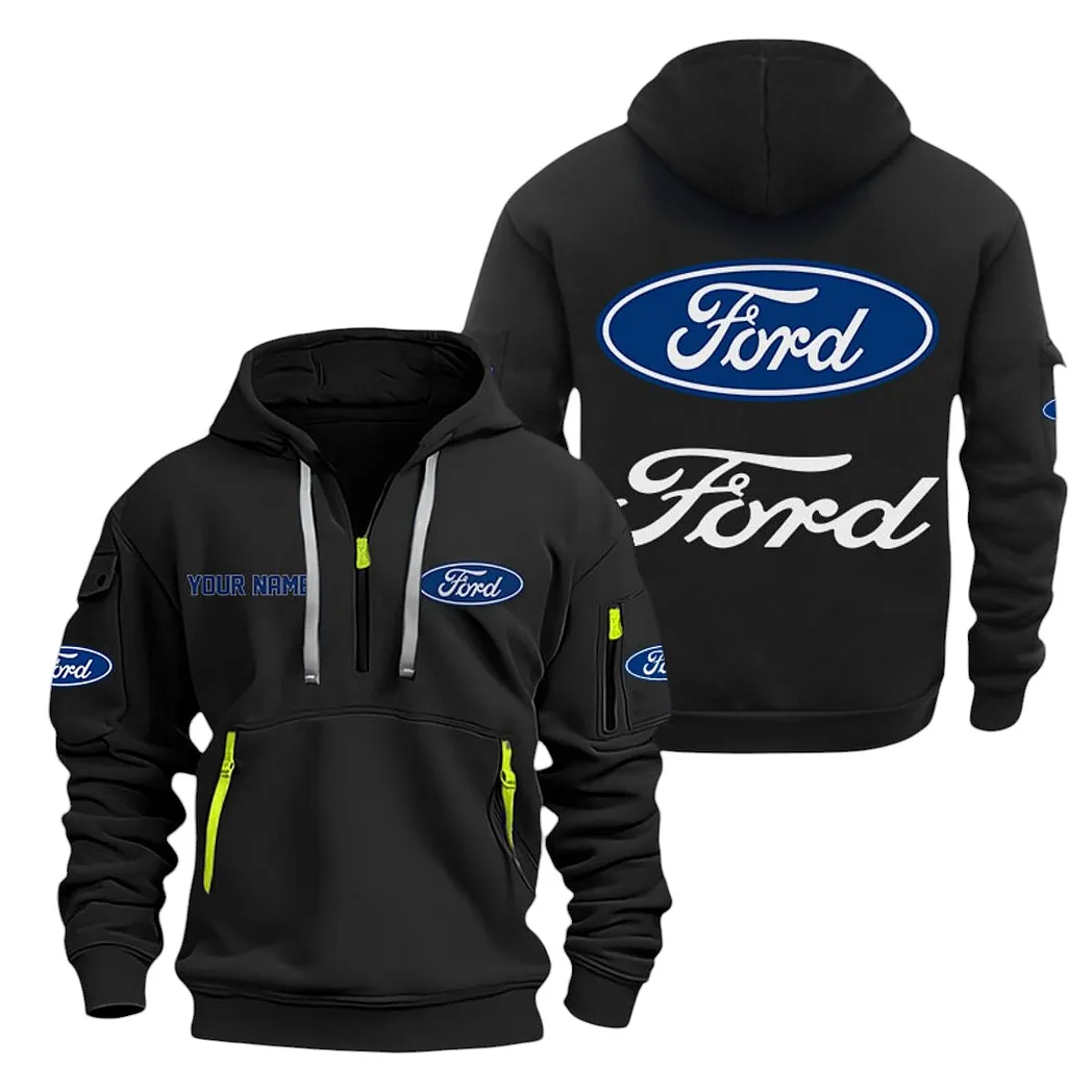 ford half zip hoodie for men gift for ford lovers car20022125673 black zr6jl