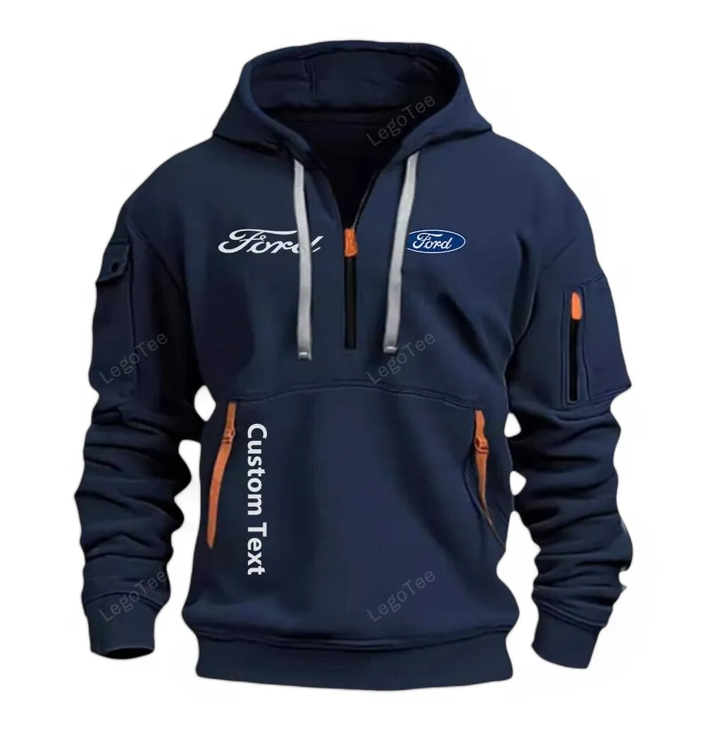 ford half zip hoodie for men gift for him husband boyfriend navy car112021425559 4 r6hrr
