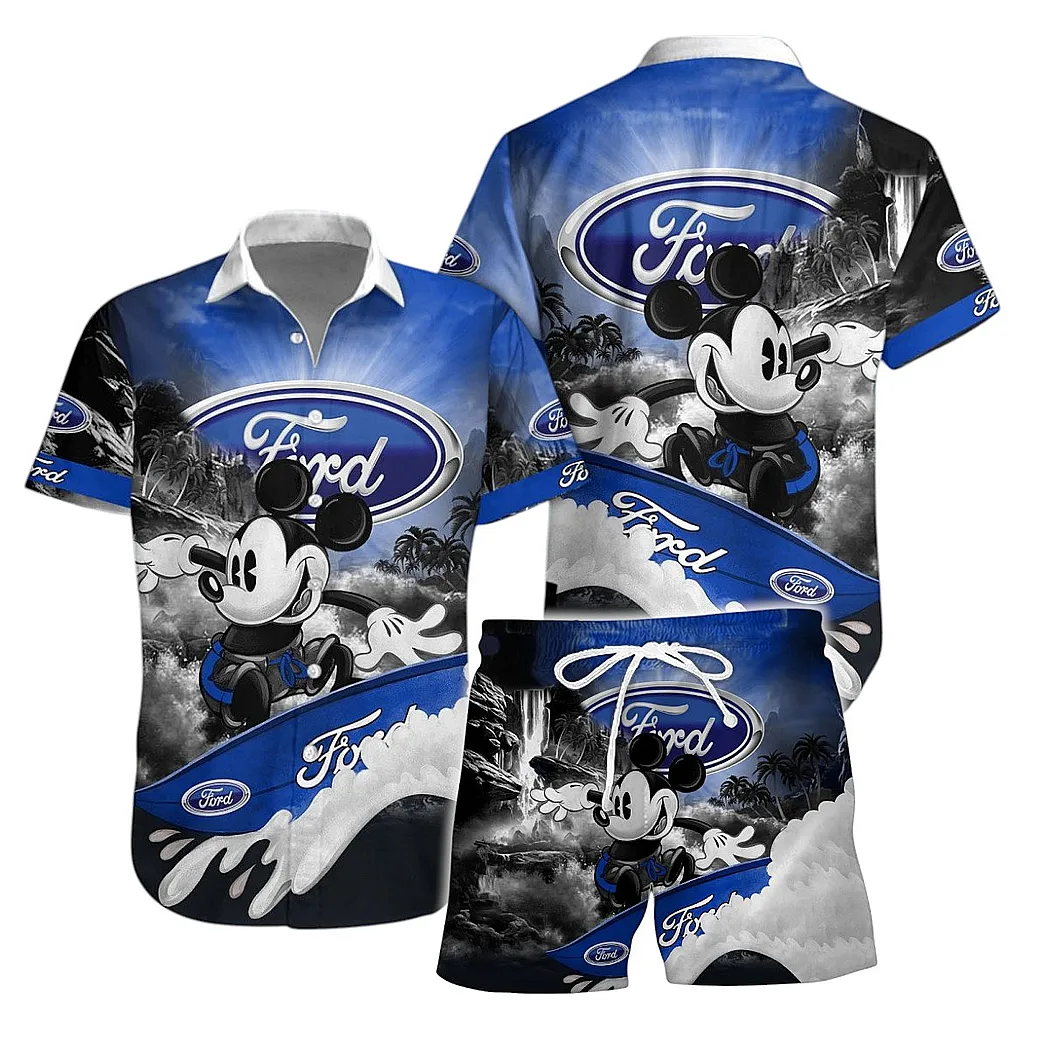 ford hawaiian shirt for men gift for ford fan birthday gift for boyfriend husband car151022025237 rlapd