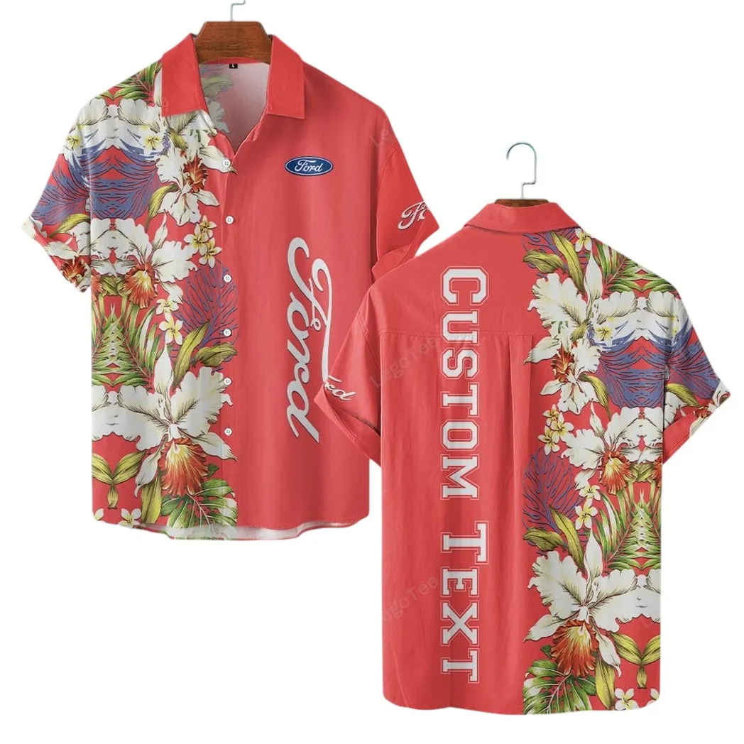 Ford Hawaiian Shirt For Men, Gift For Ford Lovers, Gift For Him, Husband, Boyfriend CAR1230304004 - Red