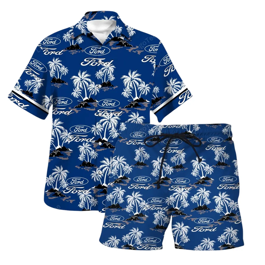 ford hawaiian shirt set for men gift for ford lovers gift for him husband boyfriend car144021125456 1 uoykz