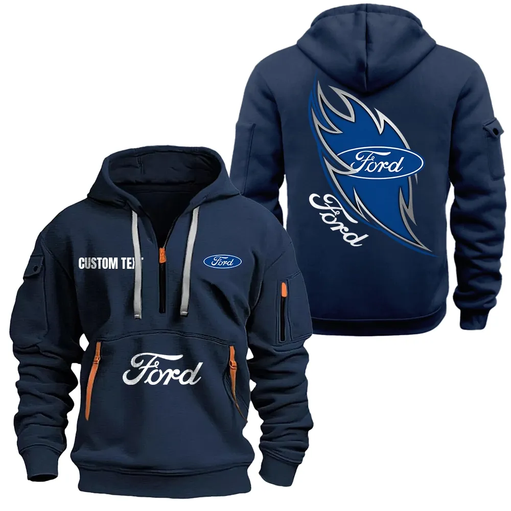 ford hoodie half zipper car1701112077 car all over print hoodie half zipper navy ysh8y