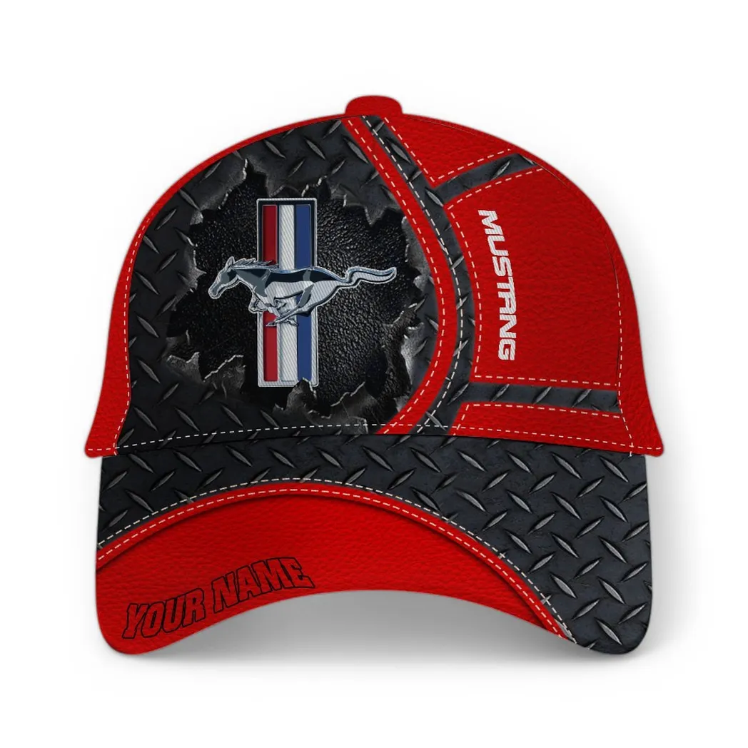 Ford Mustang Classic Cap, Gift For Ford Mustang Lovers, Gift For Him, Husband, Boyfriend - Red CAR49021825023-6