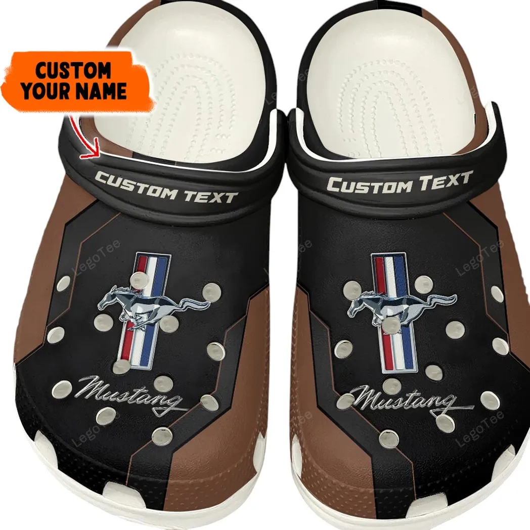 Ford Mustang Crocs, Gift For Ford Mustang Lovers, Gift For Him, Husband, Boyfriend - Brown CAR140021225560-2