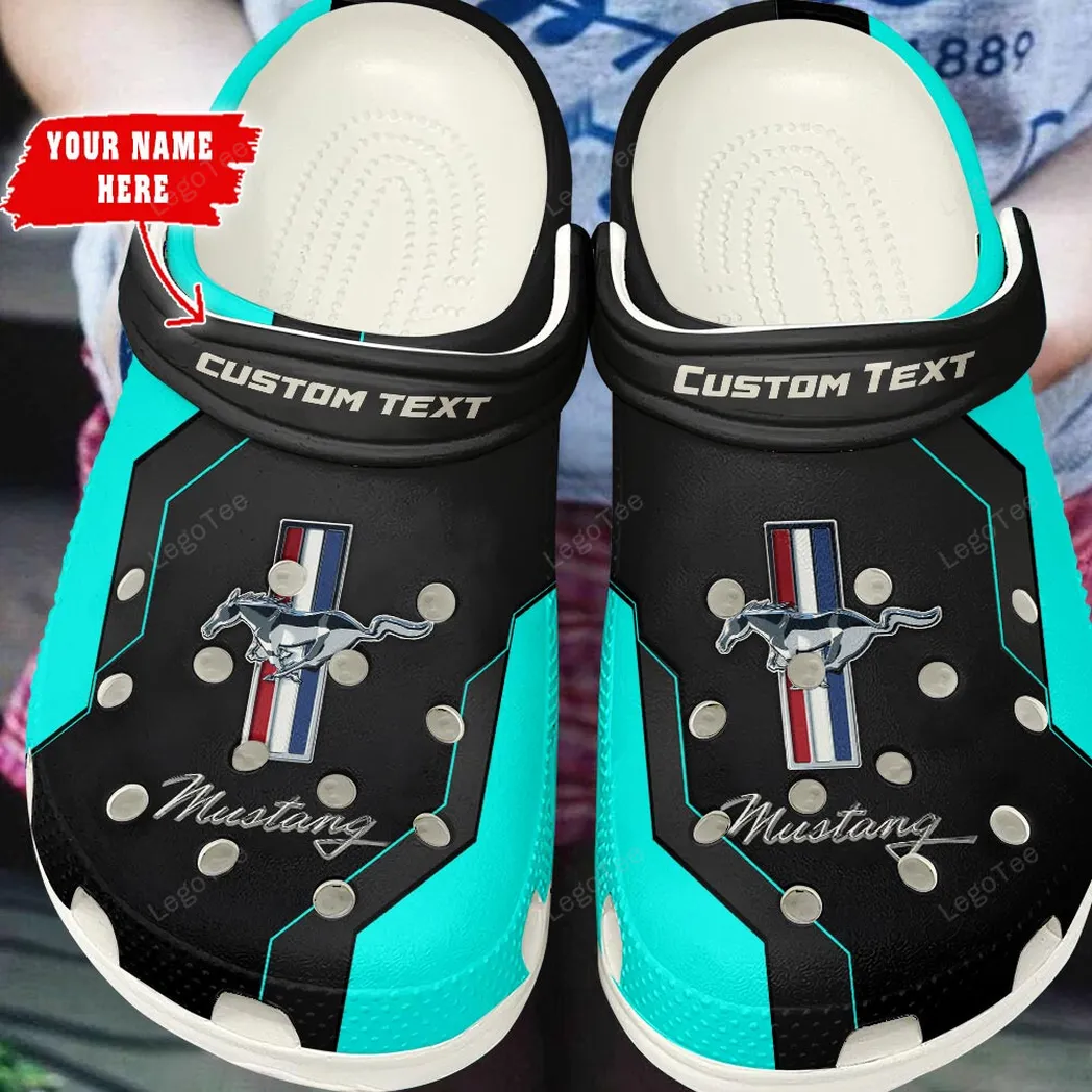ford mustang crocs gift for ford mustang lovers gift for him husband boyfriend cyan car140021225560 3 czk0h