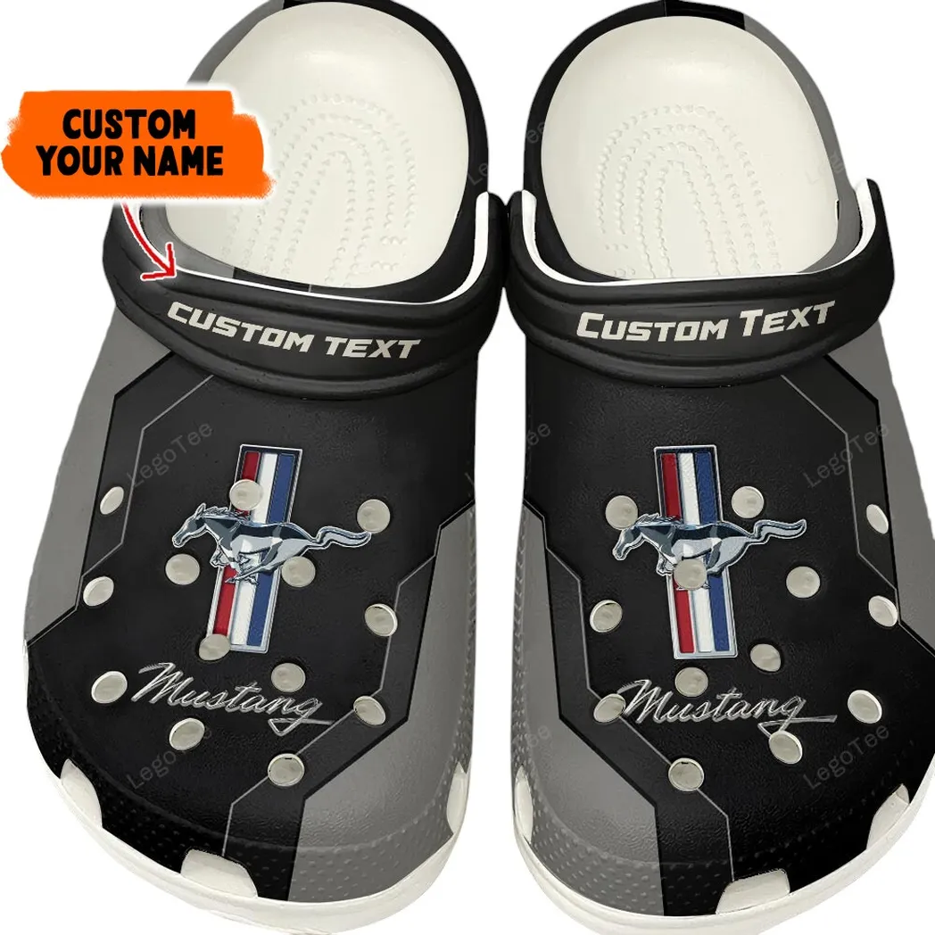 Ford Mustang Crocs, Gift For Ford Mustang Lovers, Gift For Him, Husband, Boyfriend - Gray CAR140021225560-4