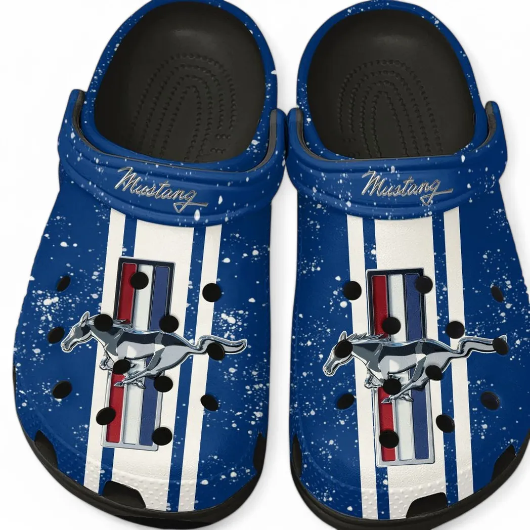 Ford Mustang Crocs, Gift For Ford Mustang Lovers, Gift For Him, Husband, Boyfriend CAR62022025088 - Black