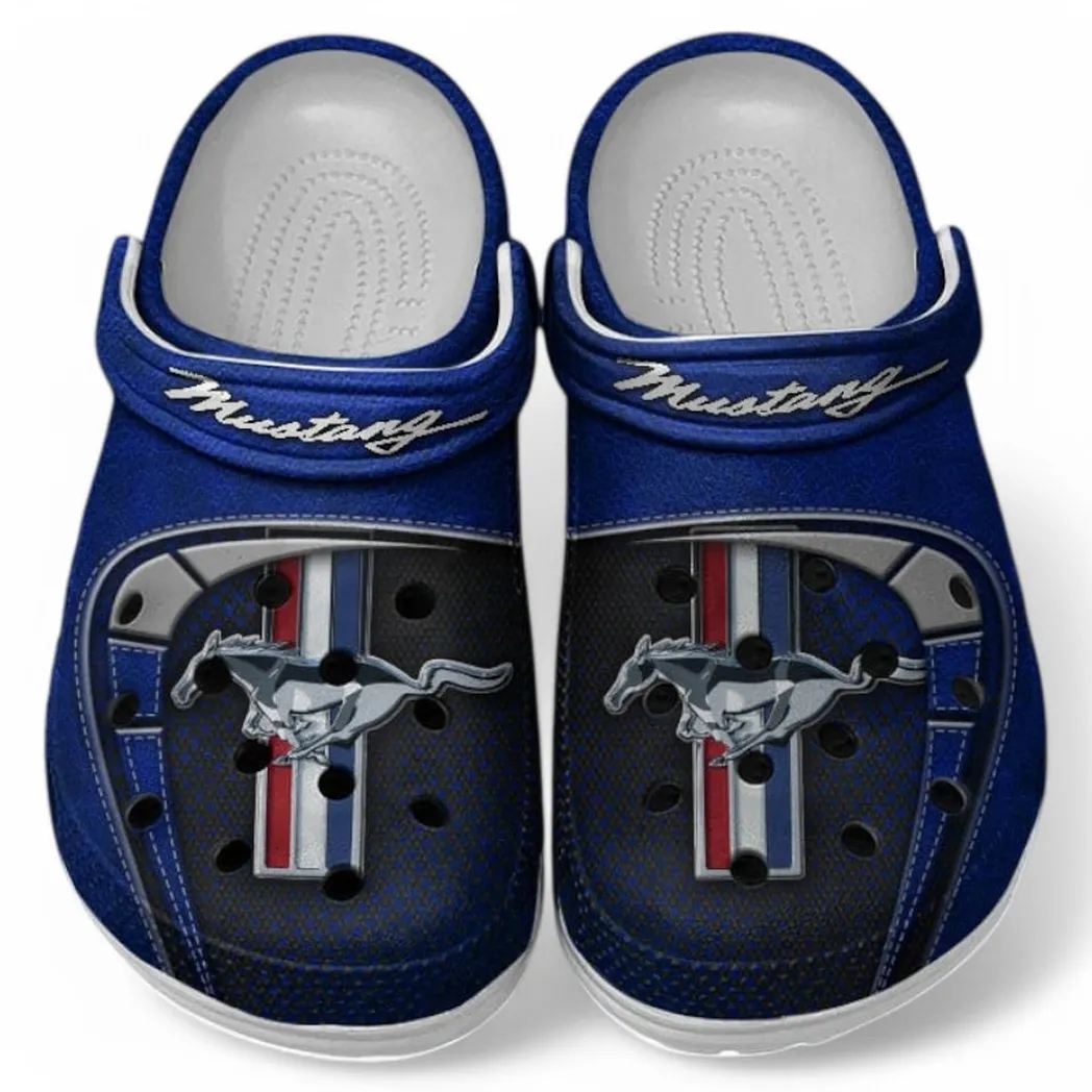 ford mustang crocs sandals for men women gift for ford mustang fan car177031425561 blue nn4ms