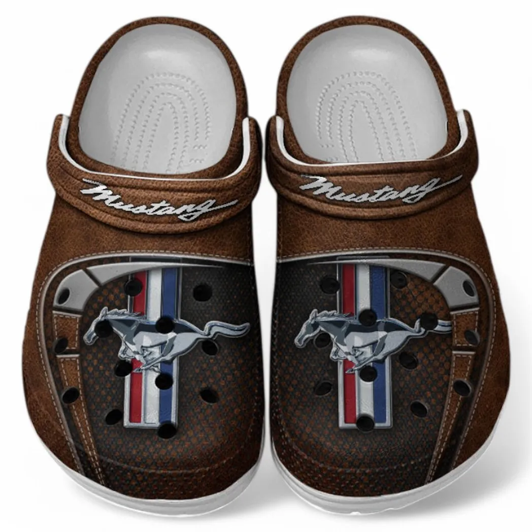 Ford Mustang Crocs Sandals For Men Women, Gift For Ford Mustang Fan CAR177031425561 - Brown
