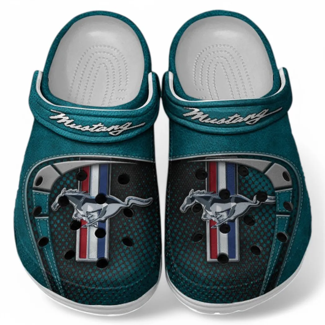 Ford Mustang Crocs Sandals For Men Women, Gift For Ford Mustang Fan CAR177031425561 - Cyan