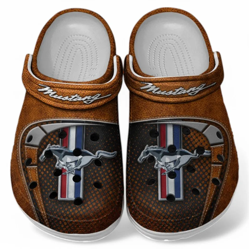 Ford Mustang Crocs Sandals For Men Women, Gift For Ford Mustang Fan CAR177031425561 - Orange