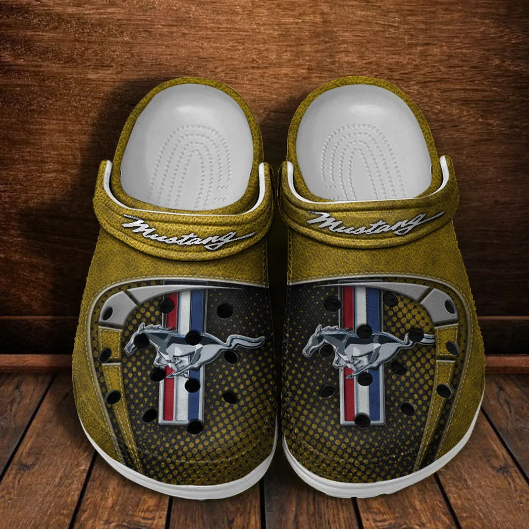ford mustang crocs sandals for men women gift for ford mustang fan car177031425561 yellow h1y23