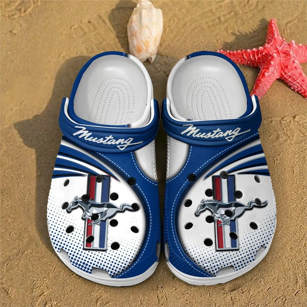 ford mustang crocs sandals for men women gift for ford mustang fan car181031525696 blue