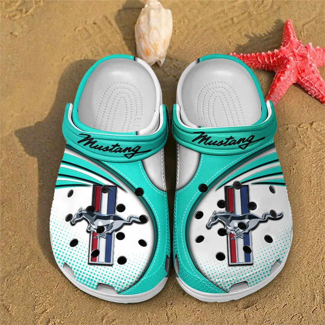 ford mustang crocs sandals for men women gift for ford mustang fan car181031525696 cyan 4rcwa