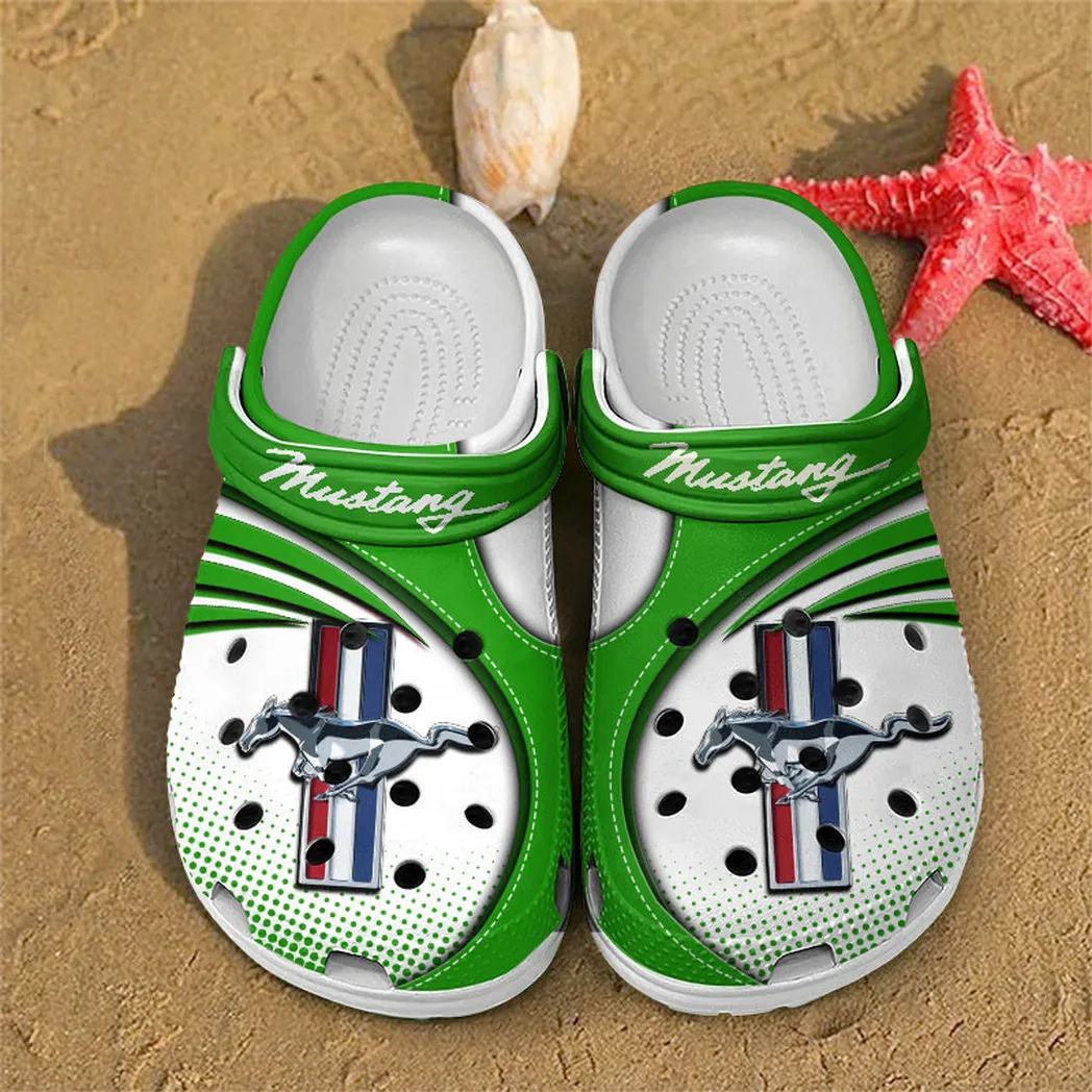 ford mustang crocs sandals for men women gift for ford mustang fan car181031525696 green 6ds4l