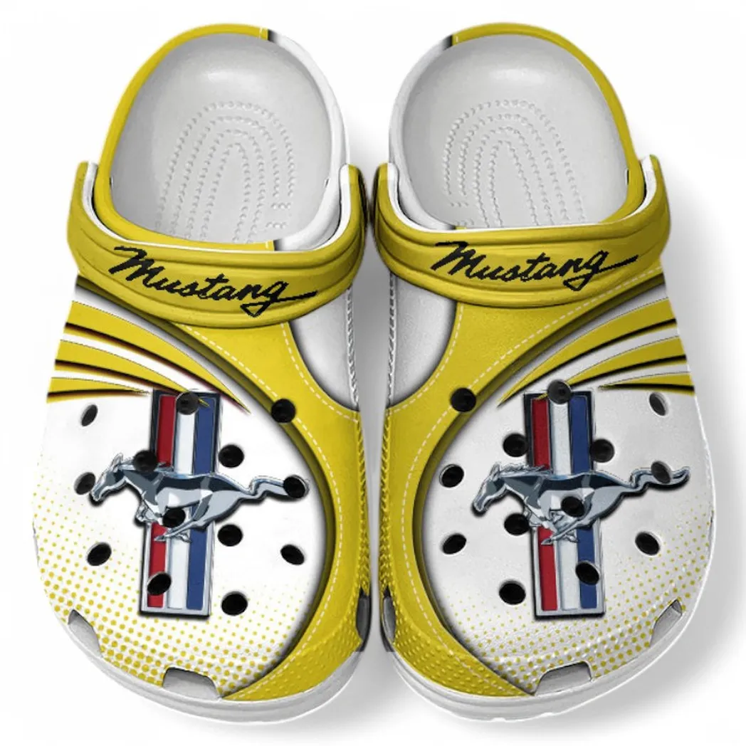 ford mustang crocs sandals for men women gift for ford mustang fan car181031525696 yellow 6dg65