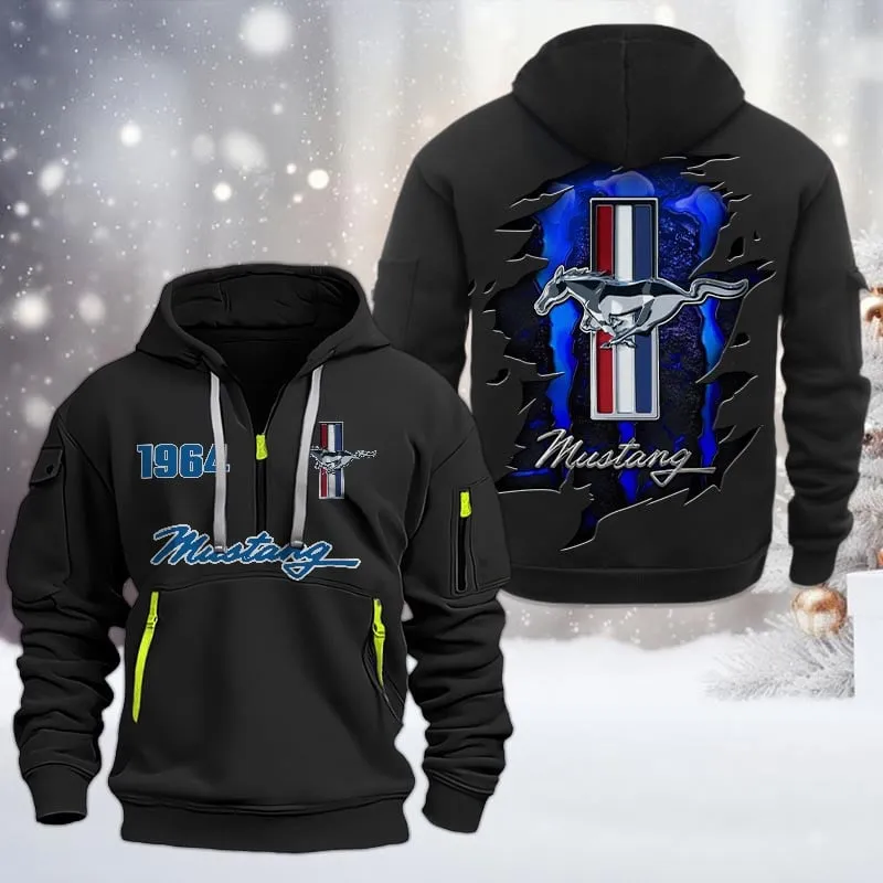 ford mustang half zip hoodie all over print half zip hoodies for men car198032730 black 0r4pz