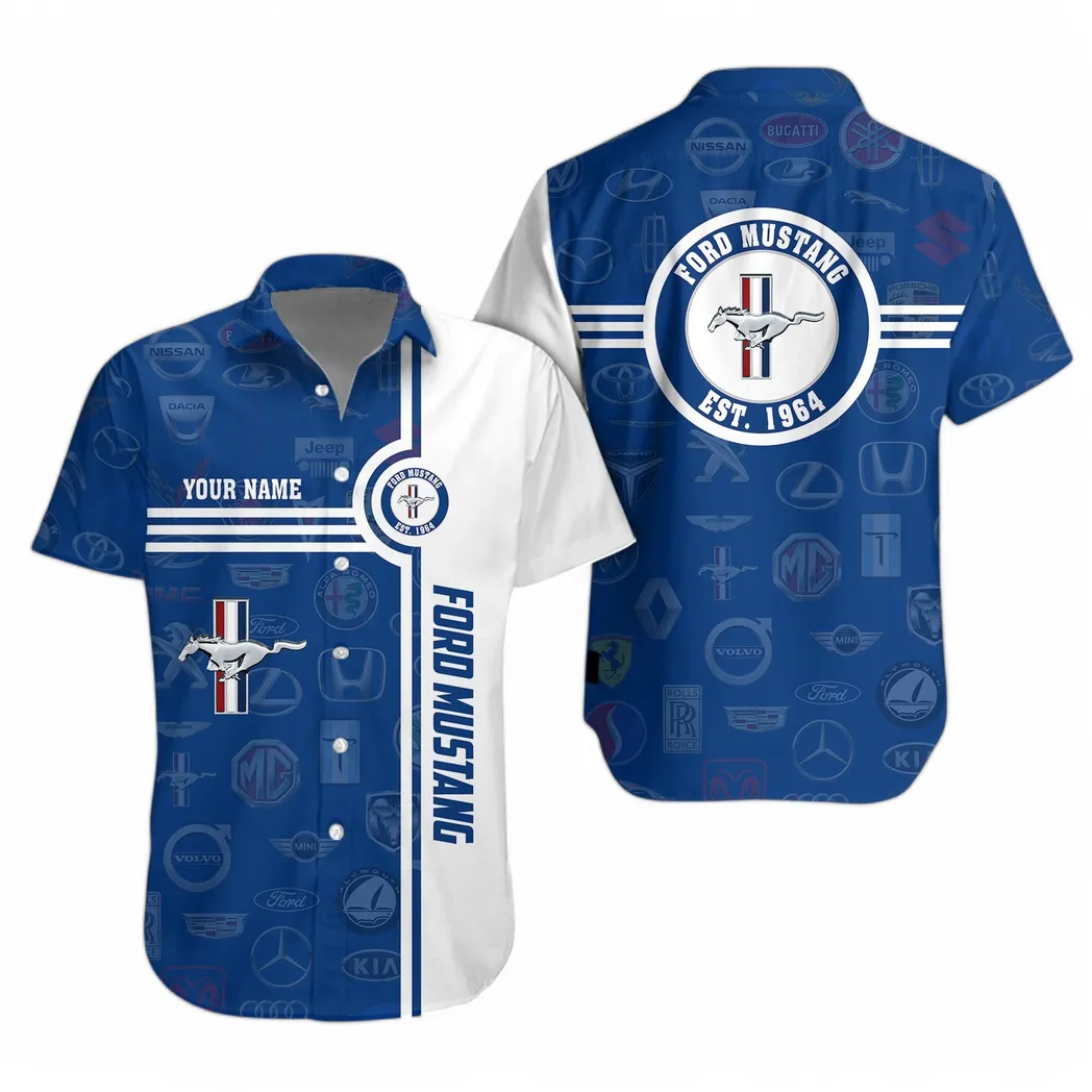 ford mustang hawaiian shirt for men all logo gift for ford mustang fan car174022525033 c6n7u