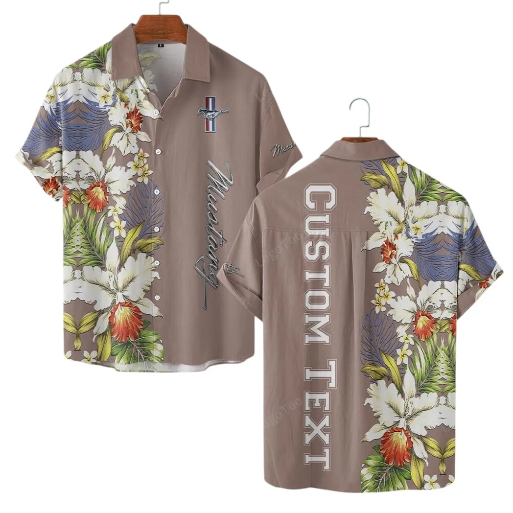 Ford Mustang Hawaiian Shirt For Men, Gift For Ford Mustang Lovers, Gift For Him, Husband, Boyfriend CAR1230304007 - Brown