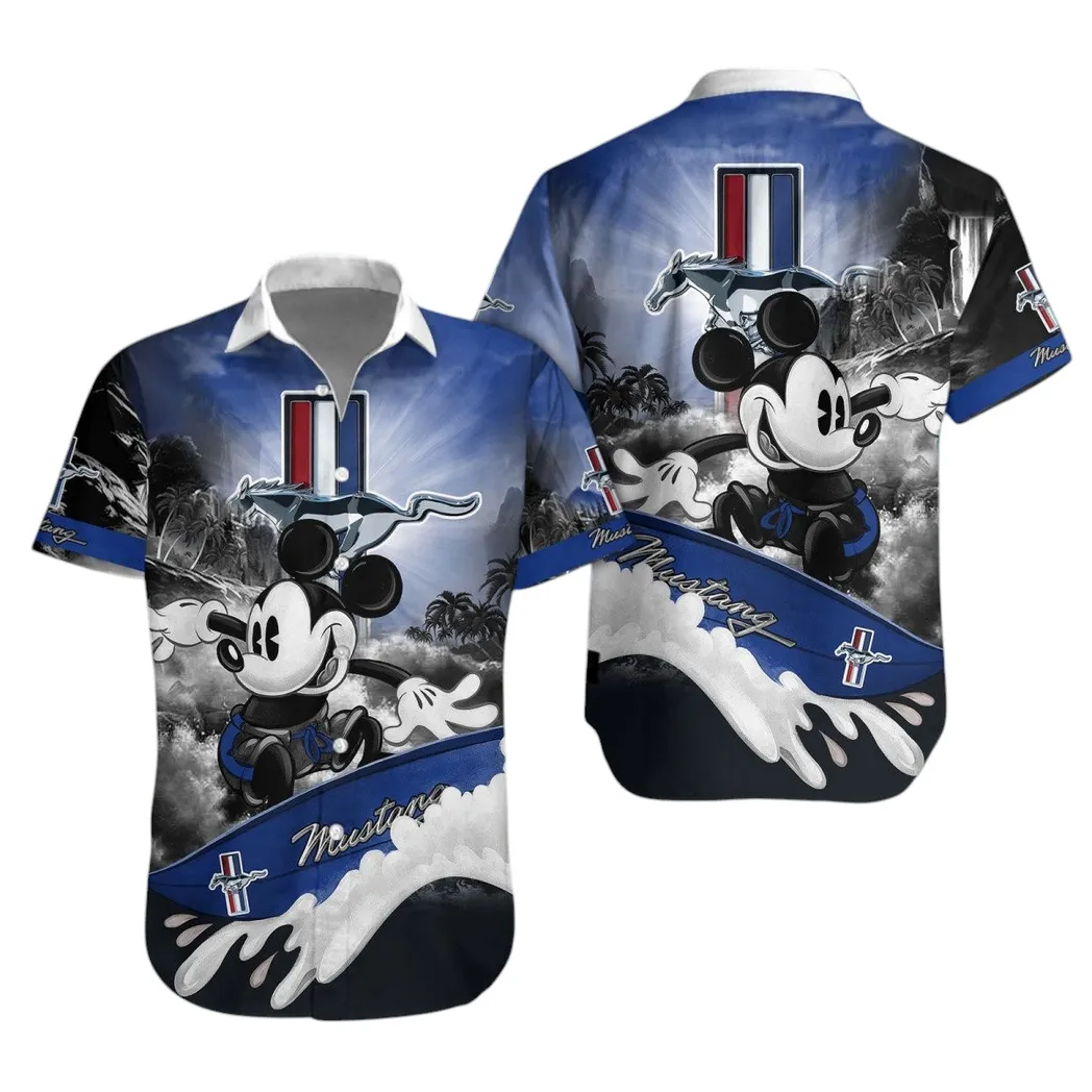 Ford Mustang Hawaiian Shirt For Men, Gift For Ford Mustang Lovers, Gift For Him, Husband, Boyfriend CAR53030625038