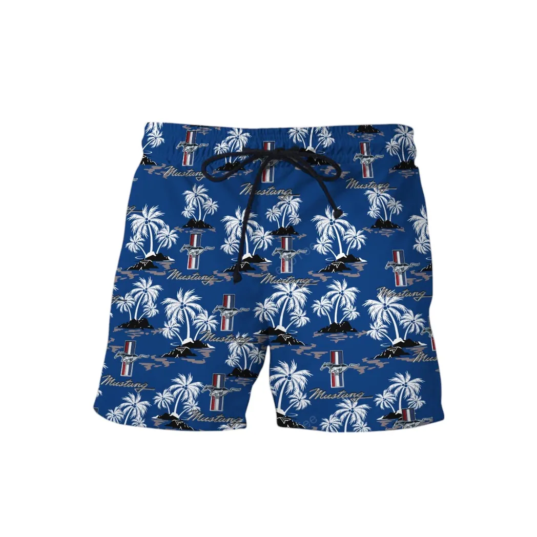 ford mustang hawaiian shirt set for men gift for ford mustang lovers gift for him husband boyfriend car144021125462 1 v1323