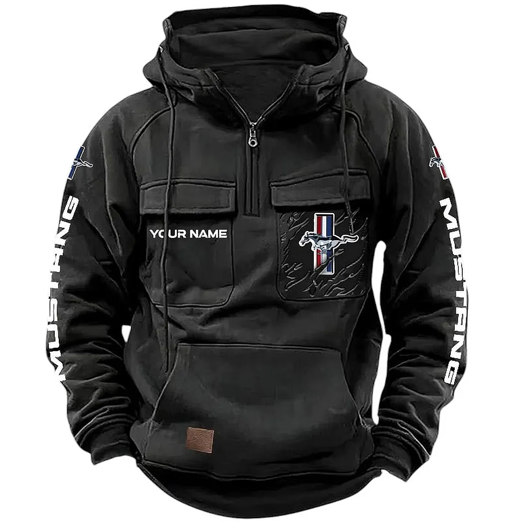 ford mustang hoodie tactical quarter zip gift for ford mustang lovers car164022425125 black uyp9d