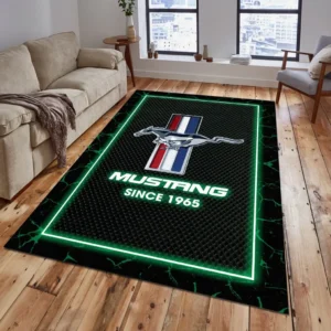 Ford Mustang Rug, All Over Print Carpet For Ford Mustang Lovers CAR5202192525 - Green
