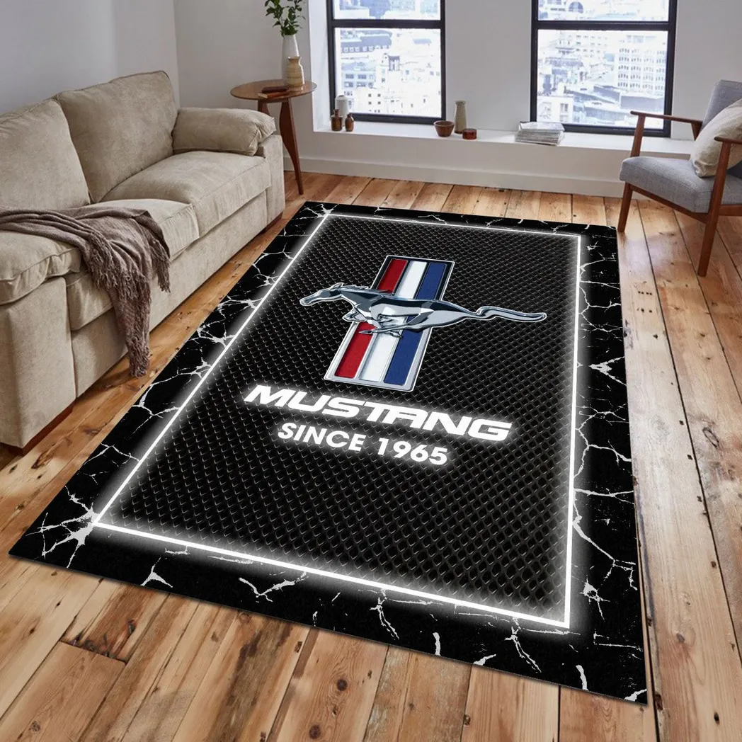 ford mustang rug gift for ford mustang lovers gift for him husband boyfriend car5202192525 grey prab1
