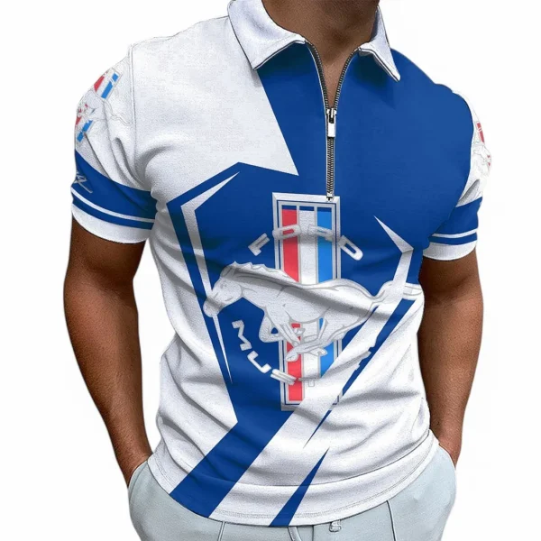 ford mustang zipper polo shirt for men gift for ford mustang fan car68022125924 r6vgn